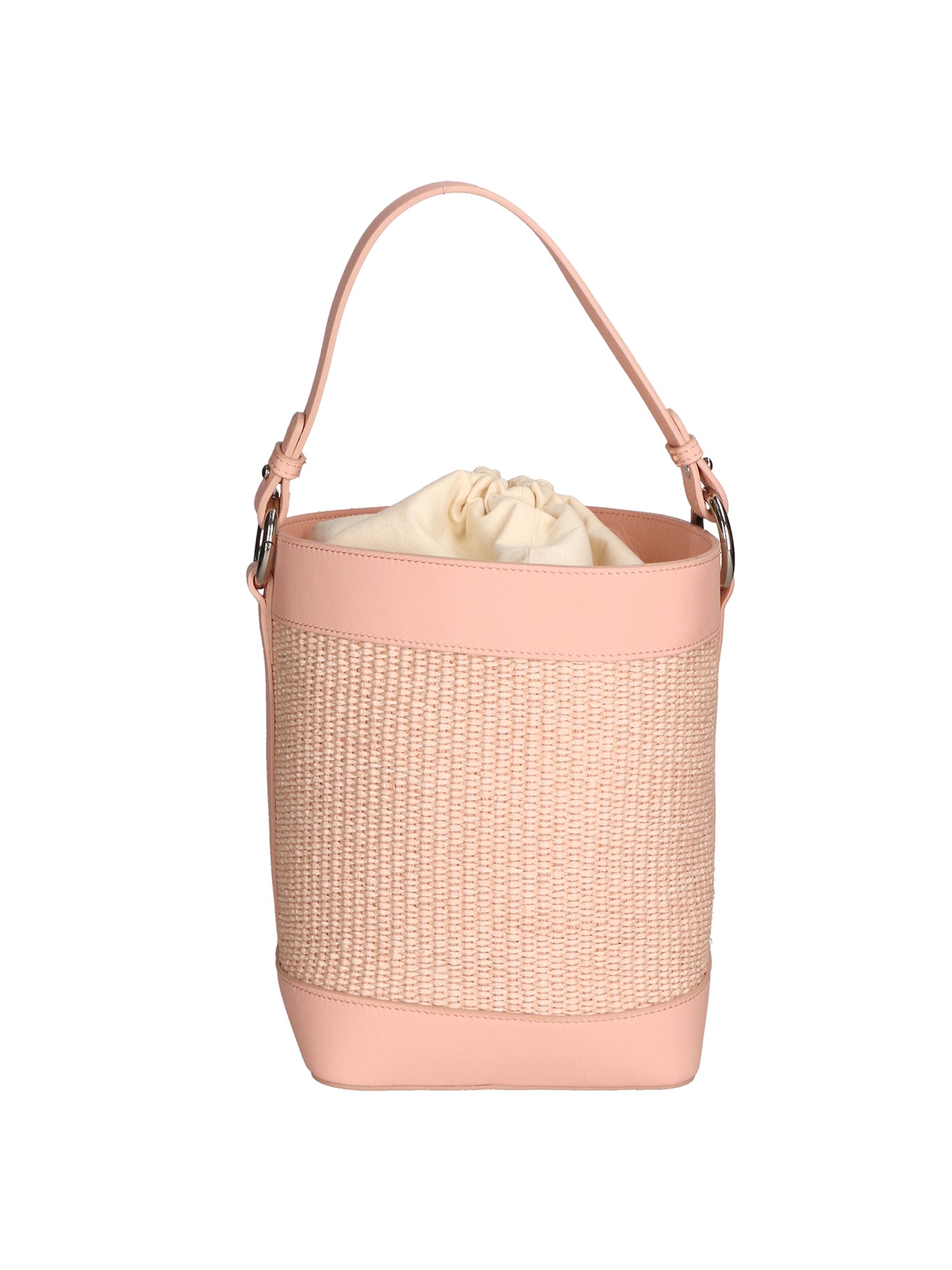 Borsa a secchiello da donna Misto pelle e tessuto MYB-05165-SS-506+S13 ROSA My Best Bag