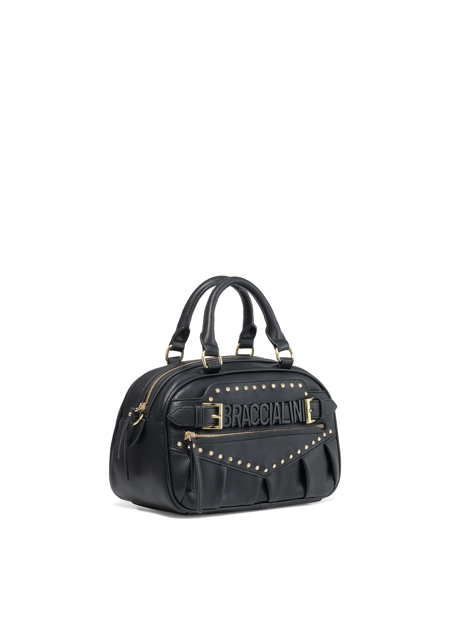 Arcana Borsa a mano da donna 100% poliuretano B17132-NERO Braccialini