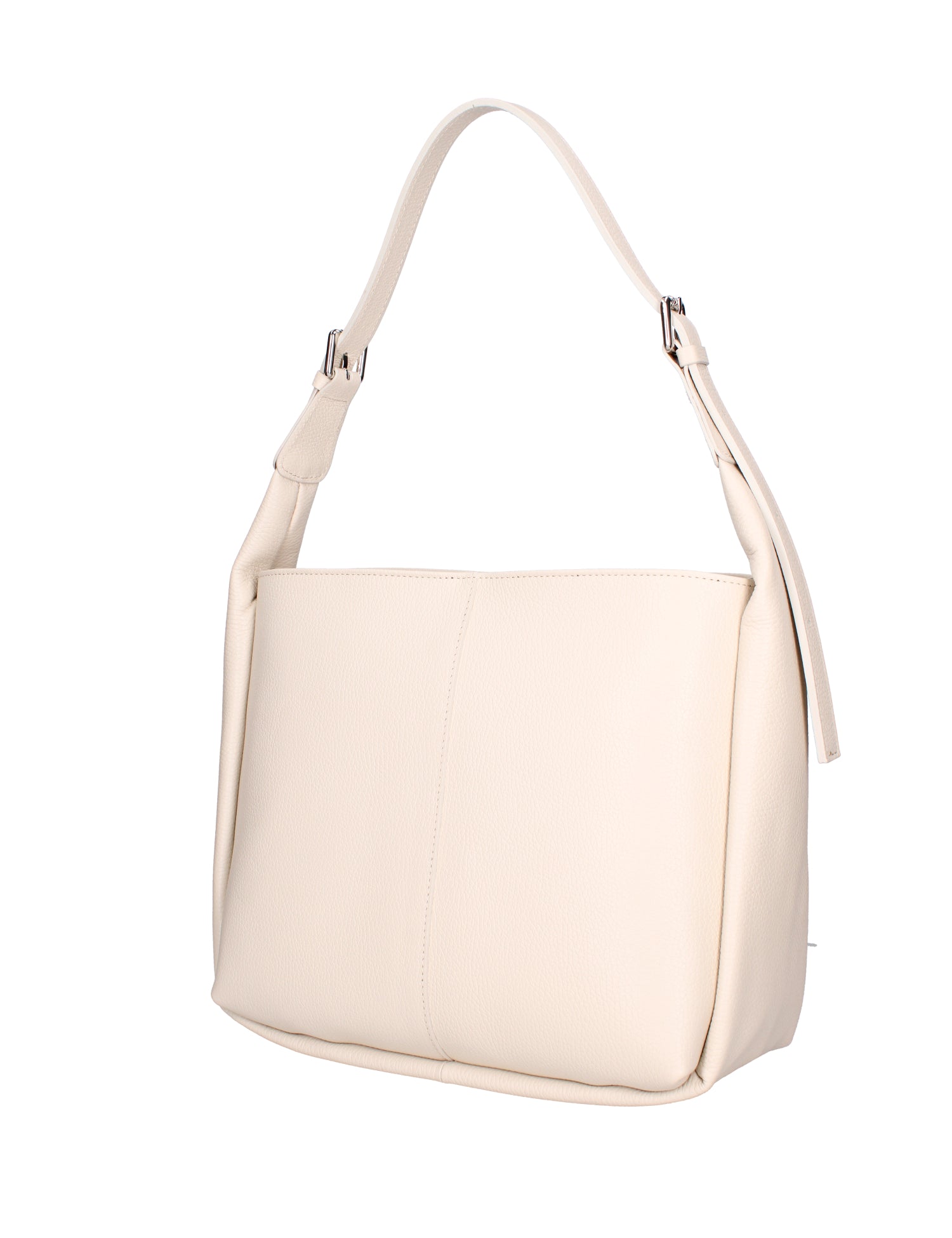 Borsa a spalla da donna Misto pelle e tessuto 07157-D37 LATTE Roberta Rossi