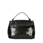 Vera pelle effetto serpente 03902-019 NERO Borsa a mano da donna Serpina Chiara Ferretti