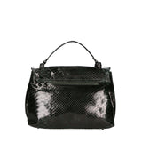 Vera pelle effetto serpente 03902-019 NERO Borsa a mano da donna Serpina Chiara Ferretti