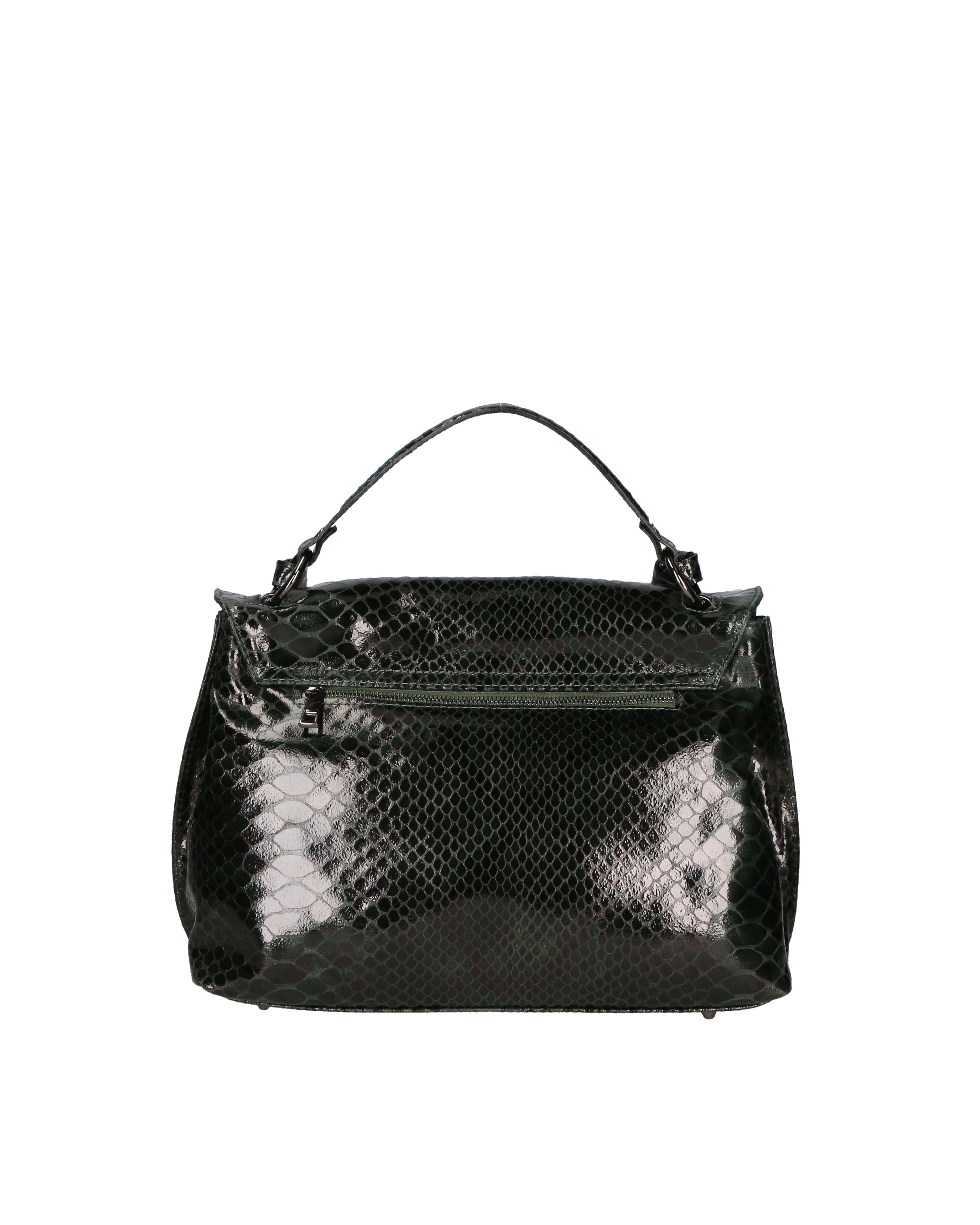 Vera pelle effetto serpente 03902-019 NERO Borsa a mano da donna Serpina Chiara Ferretti