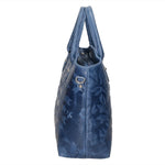 Enza Borsa a mano da donna Vera pelle 8007023FBG-012 BLU JEANS Gave Lux