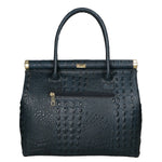 Deborah Borsa a mano da donna Pelle Croco Stampata 7727-C26 BLU SCURO Gave Lux