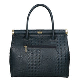 Deborah Borsa a mano da donna Pelle Croco Stampata 7727-C26 BLU SCURO Gave Lux