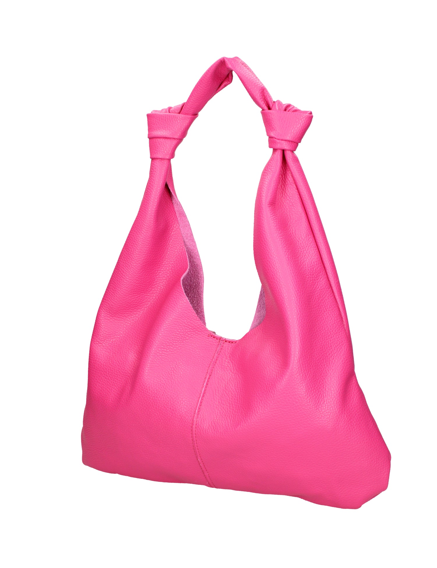 Borsa a spalla da donna 100% vera pelle 07156-D02 FUXIA Viola Castellani