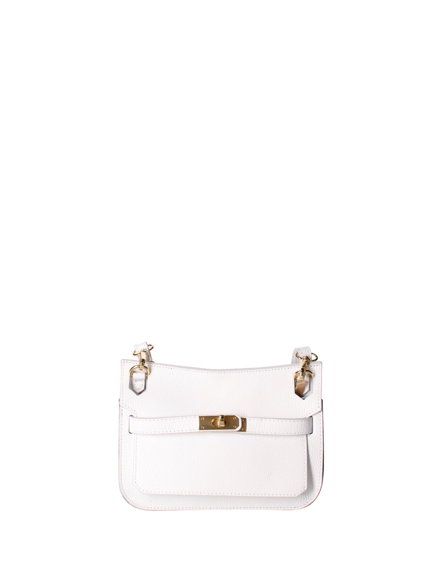 Katie Borsa a tracolla da donna 100% vera pelle 07145-D01 BIANCO Viola Castellani