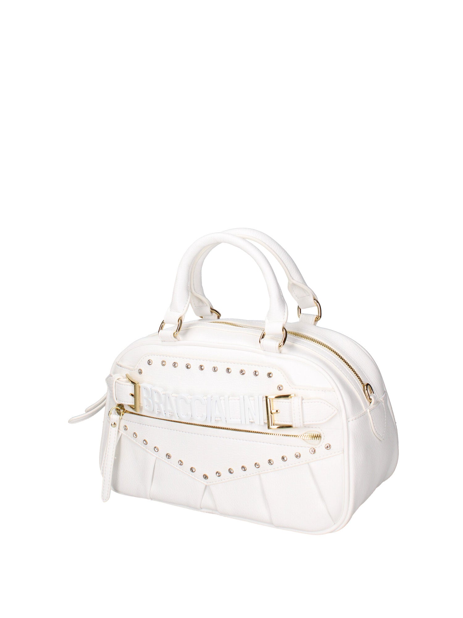 Arcana Borsa a mano da donna 100% poliuretano B17132-BIANCO Braccialini