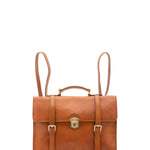 Zaino in vera pelle unisex 100% cotone 4431-MIELE Alessia Firenze