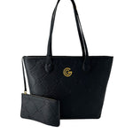 Borsa a spalla da donna 100% pelle vegana PU GGB023BLK Gabriella G Firenze
