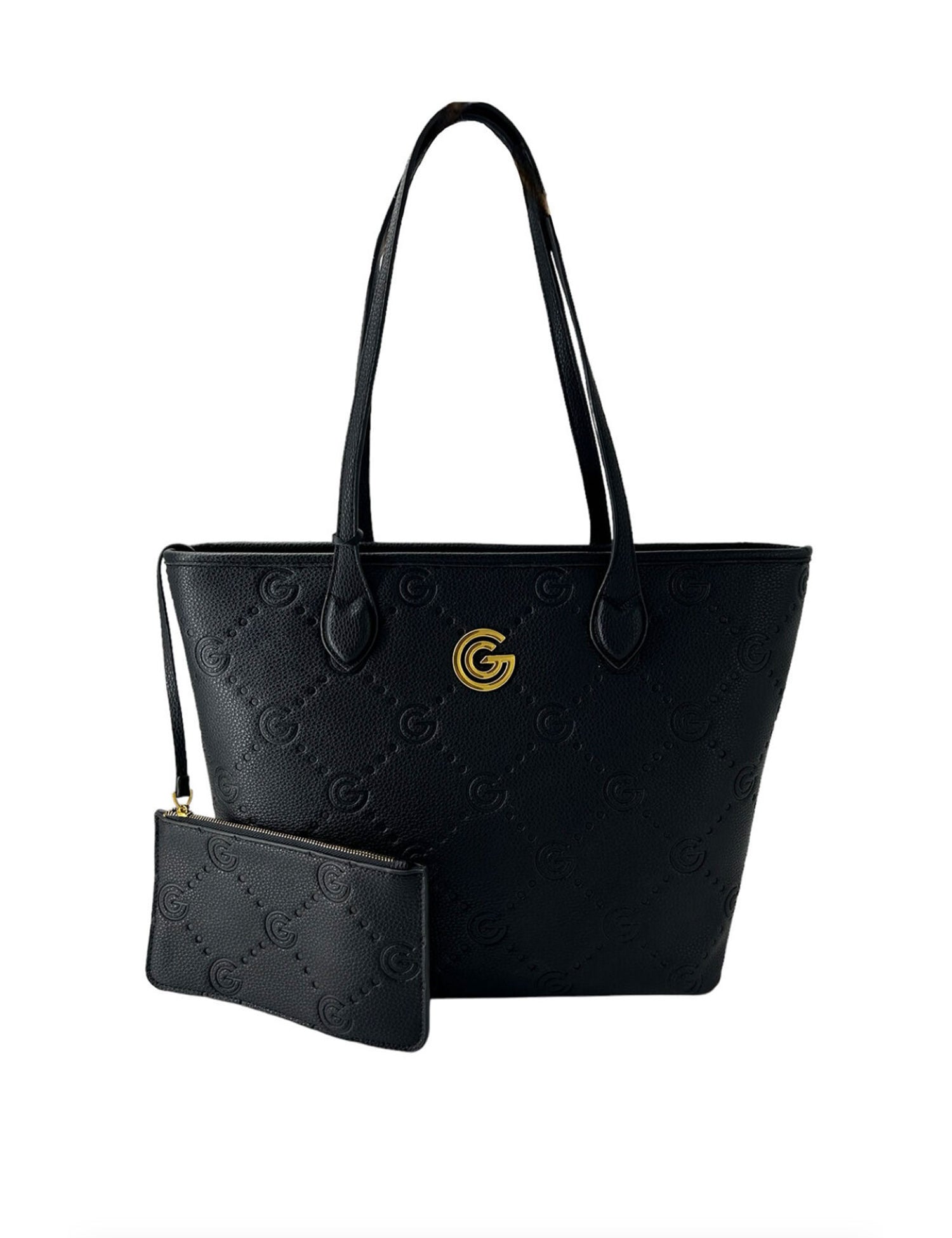 Borsa a spalla da donna 100% pelle vegana PU GGB023BLK Gabriella G Firenze