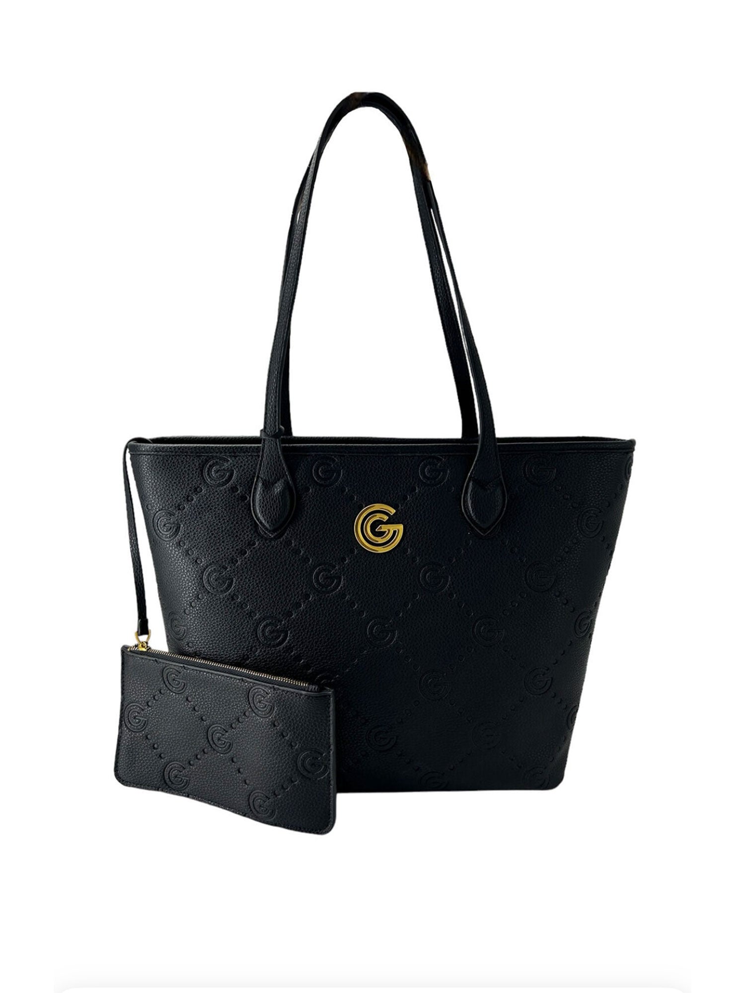 Borsa a spalla da donna 100% pelle vegana PU GGB023BLK Gabriella G Firenze