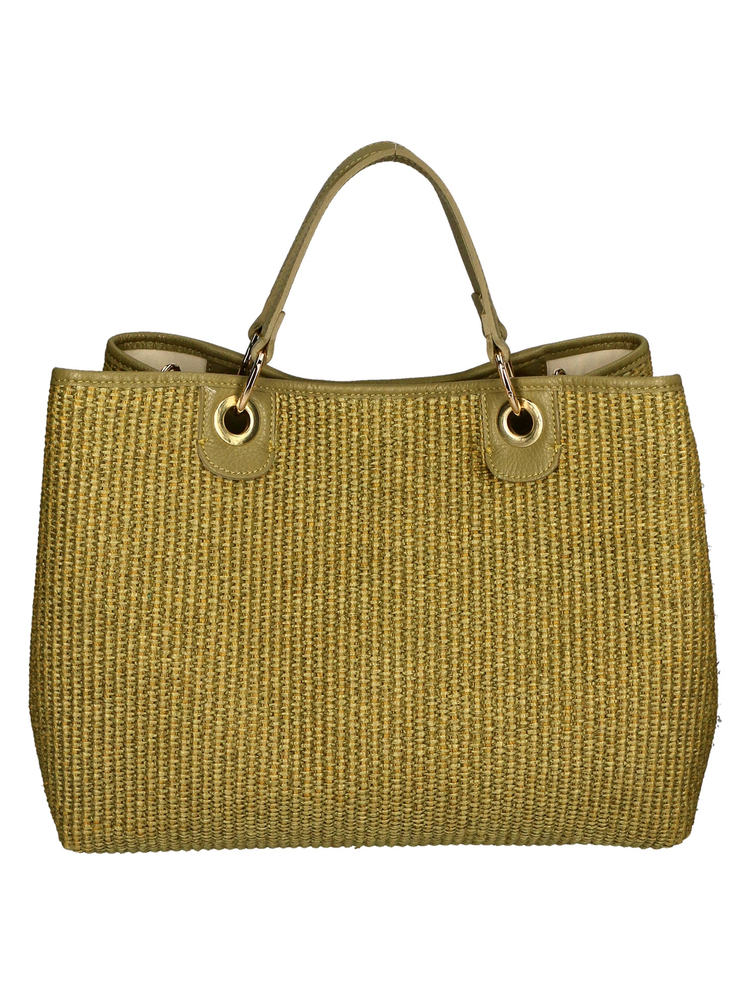 Borsa a mano da donna Paglia & Pelle MYB-05168-SS-467+D105 LIME My Best Bag