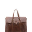 Borsa da viaggio unisex in vera pelle 100% cotone 4066-TESTA DI MORO Alessia Firenze
