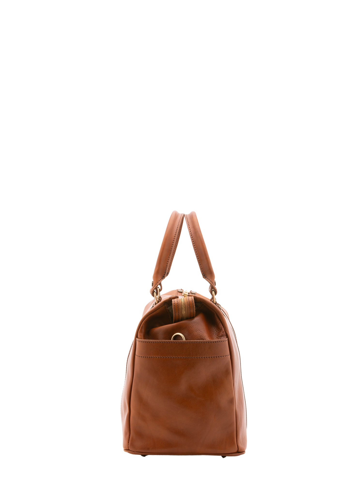 Borsa da viaggio unisex vera pelle 100% cotone 4546-MIELE Alessia Firenze
