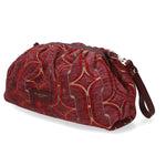 Borsa a tracolla da donna Velluto e pelle MYB-8018-FW-6 BORDO My Best Bag