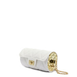 Borsa a mano da donna 100% Pvc FLAT MOON-OFF BLANC + GOLD Marc Ellis