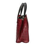 Borsa a mano da donna Pelle Croco Stampata MYB-6027-FW-BORDO My Best Bag