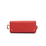 Borsa a mano da donna 100% pelle vegana PU GGB019RED Gabriella G Firenze