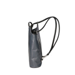 Fabiola Borsa a spalla da donna 100% pelle 9039-GRIGIO NERO Gave Lux