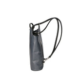 Fabiola Borsa a spalla da donna 100% pelle 9039-GRIGIO NERO Gave Lux