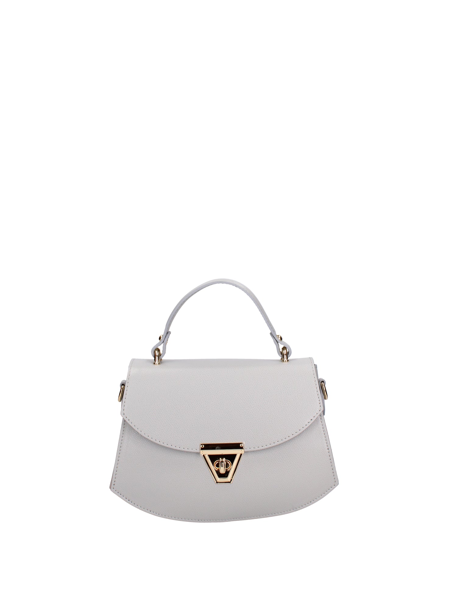 Borsa a mano da donna 100% vera pelle 07202-P 630 GRIGIO CHIARO Roberta Rossi