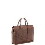 Borsa a mano unisex vera pelle Made in Italy 4454-TESTA DI MORO Alessia Firenze