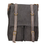 Milena Borsa a tracolla unisex Canvas e vera pelle ZG3009-NERO BLACK Gave Lux