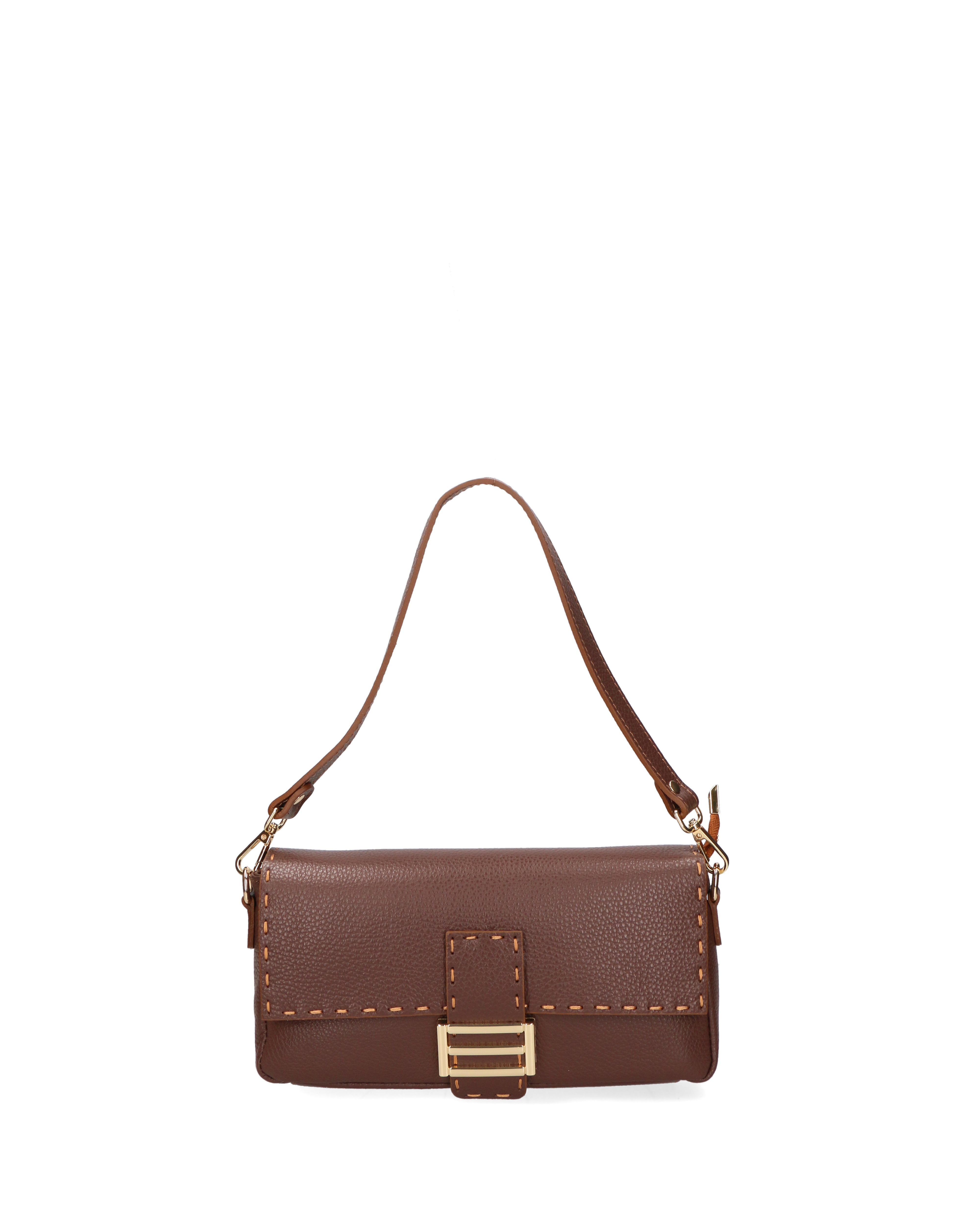 Wally Borsa a spalla da donna Vera pelle 06869-D223 cioccolato Gave Lux
