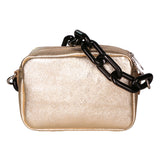 Barbara Borsa a spalla da donna Vera pelle 05706-L003 ORO Gave Lux