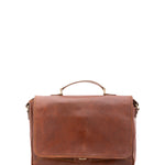 Borsa a mano unisex in vera pelle Made in Italy 4576-MARRONE Alessia Firenze
