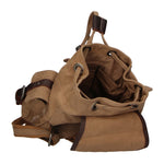 Micaela ZG3006-FANGO TAUPE Zaino unisex in canvas e vera pelle Gave Lux