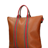 Convertible Handbag Into Backpack For Women In Genuine Leather Made in Italy 43x38x12 cm