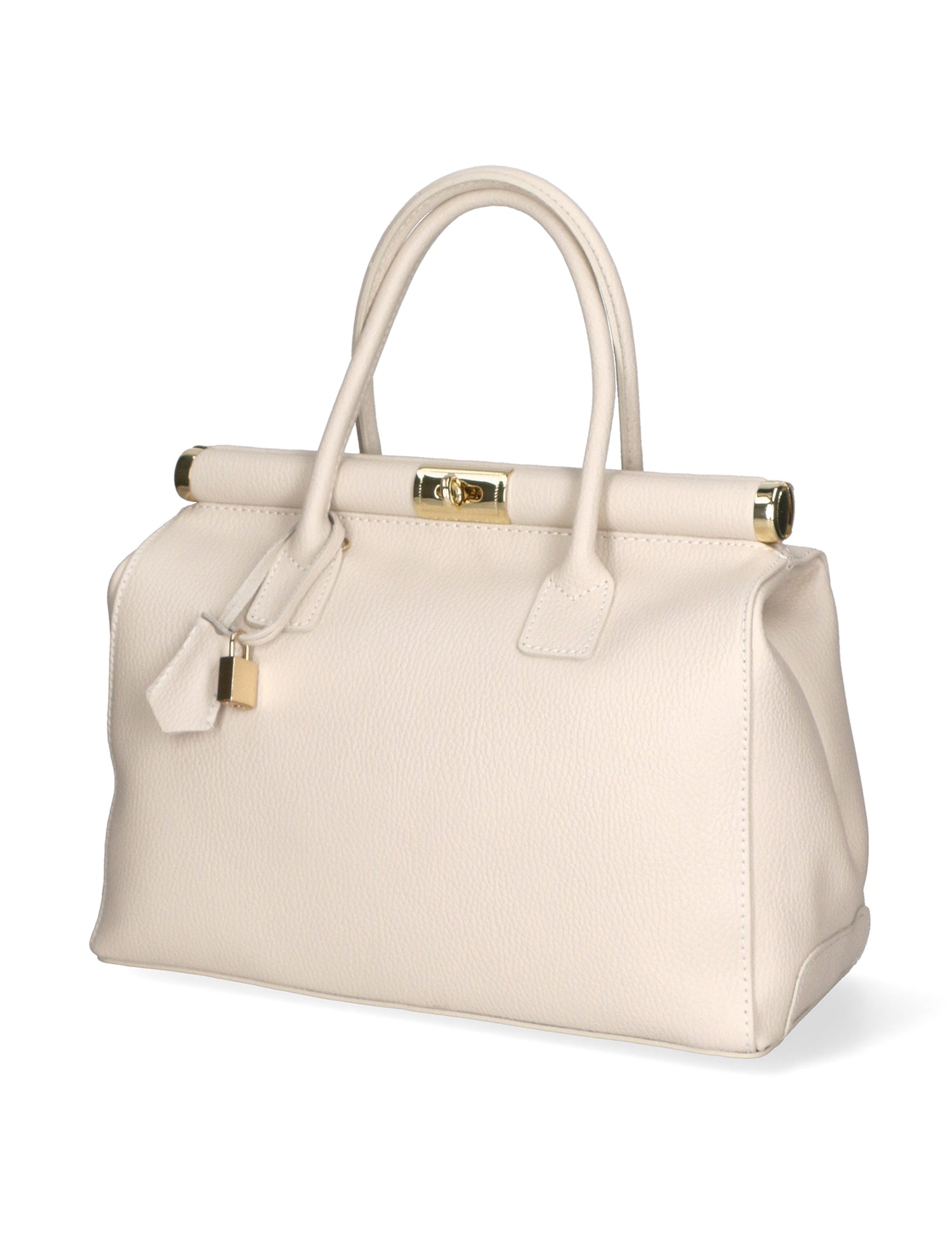 Aleria Borsa a mano da donna Vera pelle 8005-D37 LATTE Gave Lux