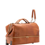 Borsa da viaggio unisex in vera pelle Made in Italy 4084-MIELE Alessia Firenze