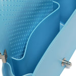 Borsa a mano da donna 100% Pvc FLAT S BALL-NORSE BLUE + OFF SILVER Marc Ellis