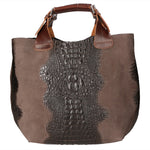 Eufemia Borsa a spalla da donna Pelle Croco Stampata 9007 1-T.MORO Gave Lux