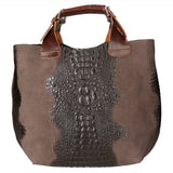 Eufemia Borsa a spalla da donna Pelle Croco Stampata 9007 1-T.MORO Gave Lux