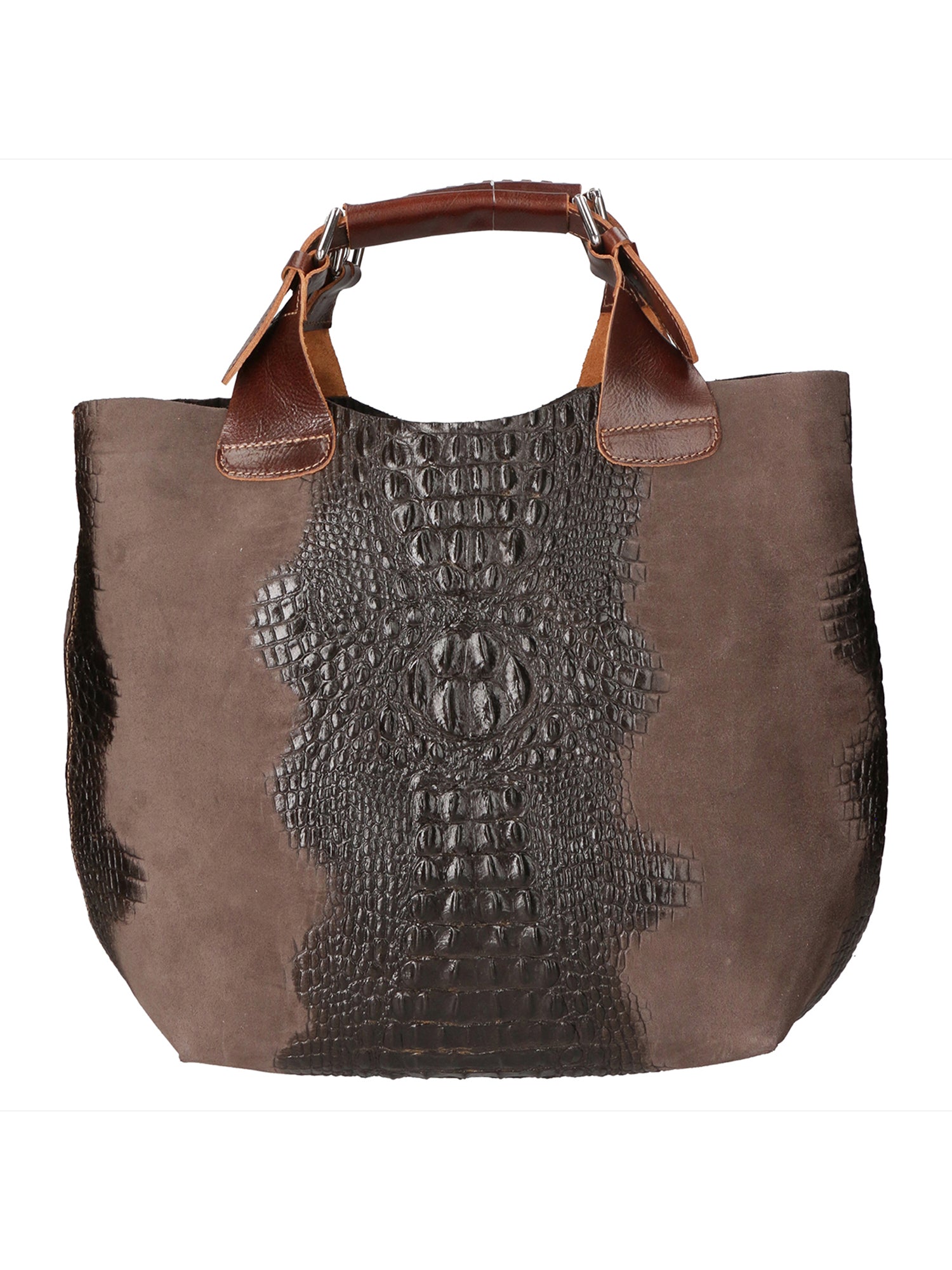 Eufemia Borsa a spalla da donna Pelle Croco Stampata 9007 1-T.MORO Gave Lux
