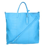 Borsa a mano da donna Vera pelle stampata coccodrillo MYB-7043-SS-SS99 TURCHESE My Best Bag
