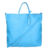Borsa a mano da donna Vera pelle stampata coccodrillo MYB-7043-SS-SS99 TURCHESE My Best Bag