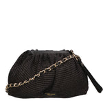 Borsa a tracolla da donna Paglia e pelle MYB-7011-SS-NERO 61+12 TABRU My Best Bag