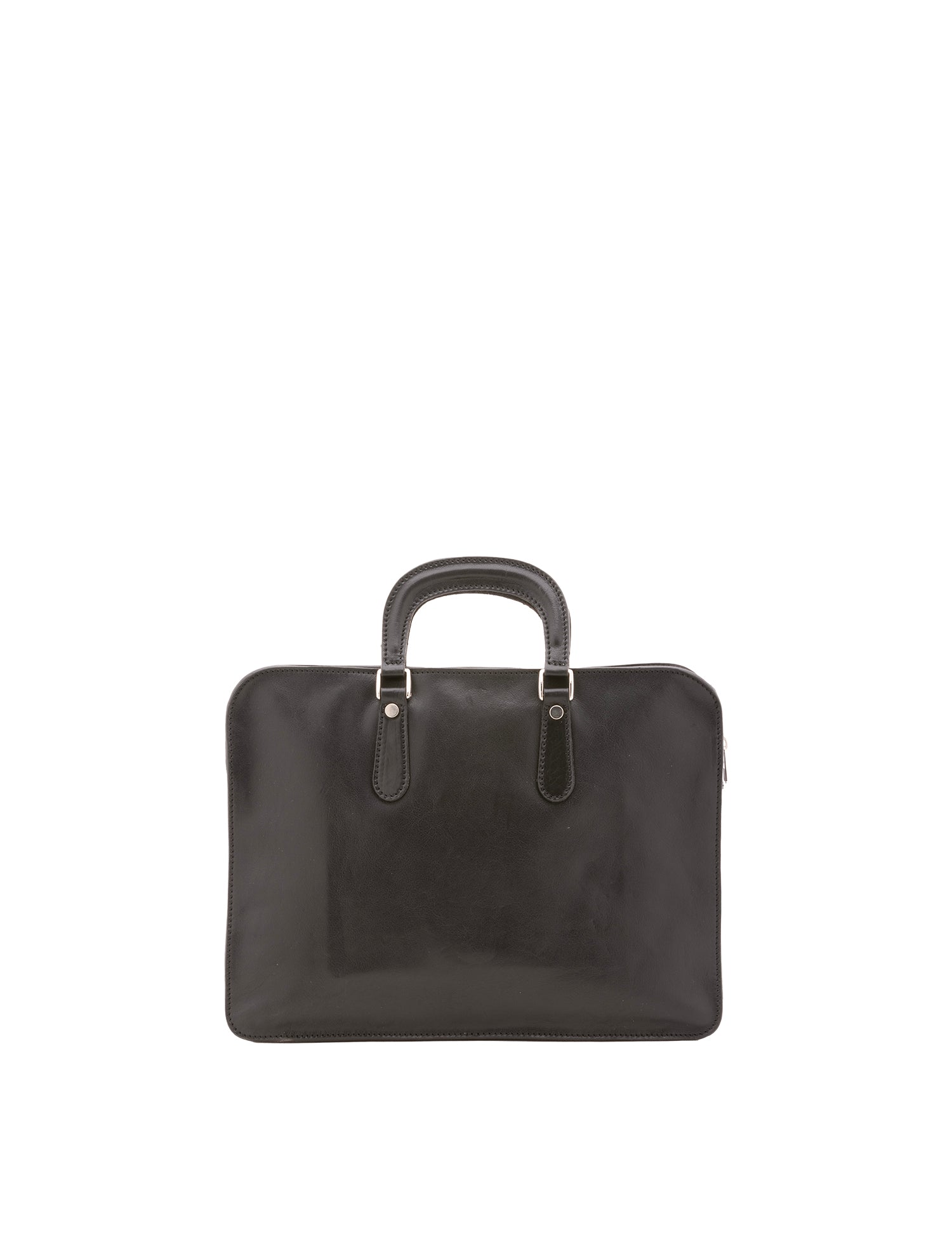 Borsa a mano unisex in vera pelle Made in Italy 4410-NERO Alessia Firenze