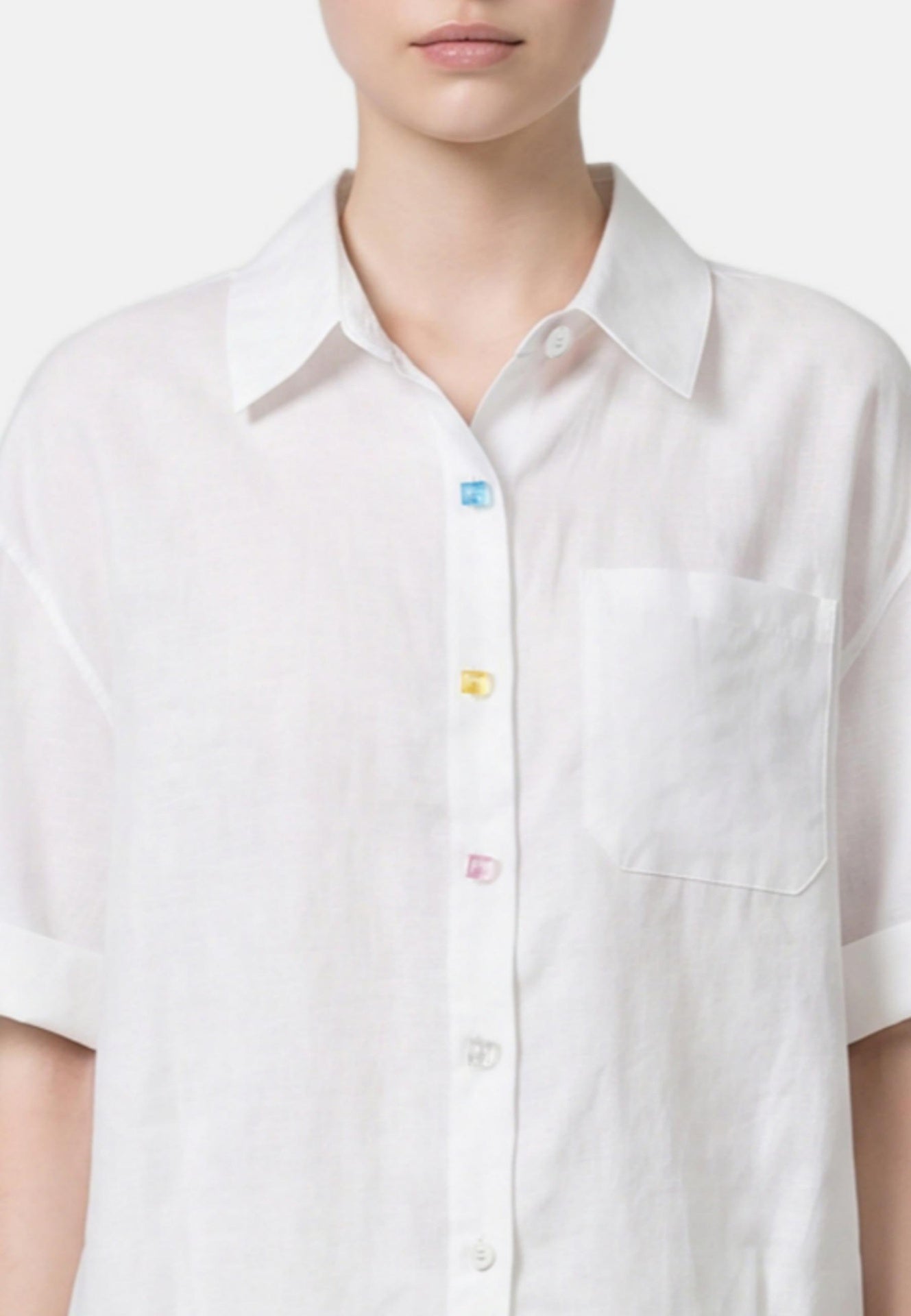 Blusa in 86 Lyocell 14 Poliestere Bianco