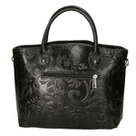 Enza Borsa a mano da donna Vera pelle 8007023FBG-019 NERO Gave Lux