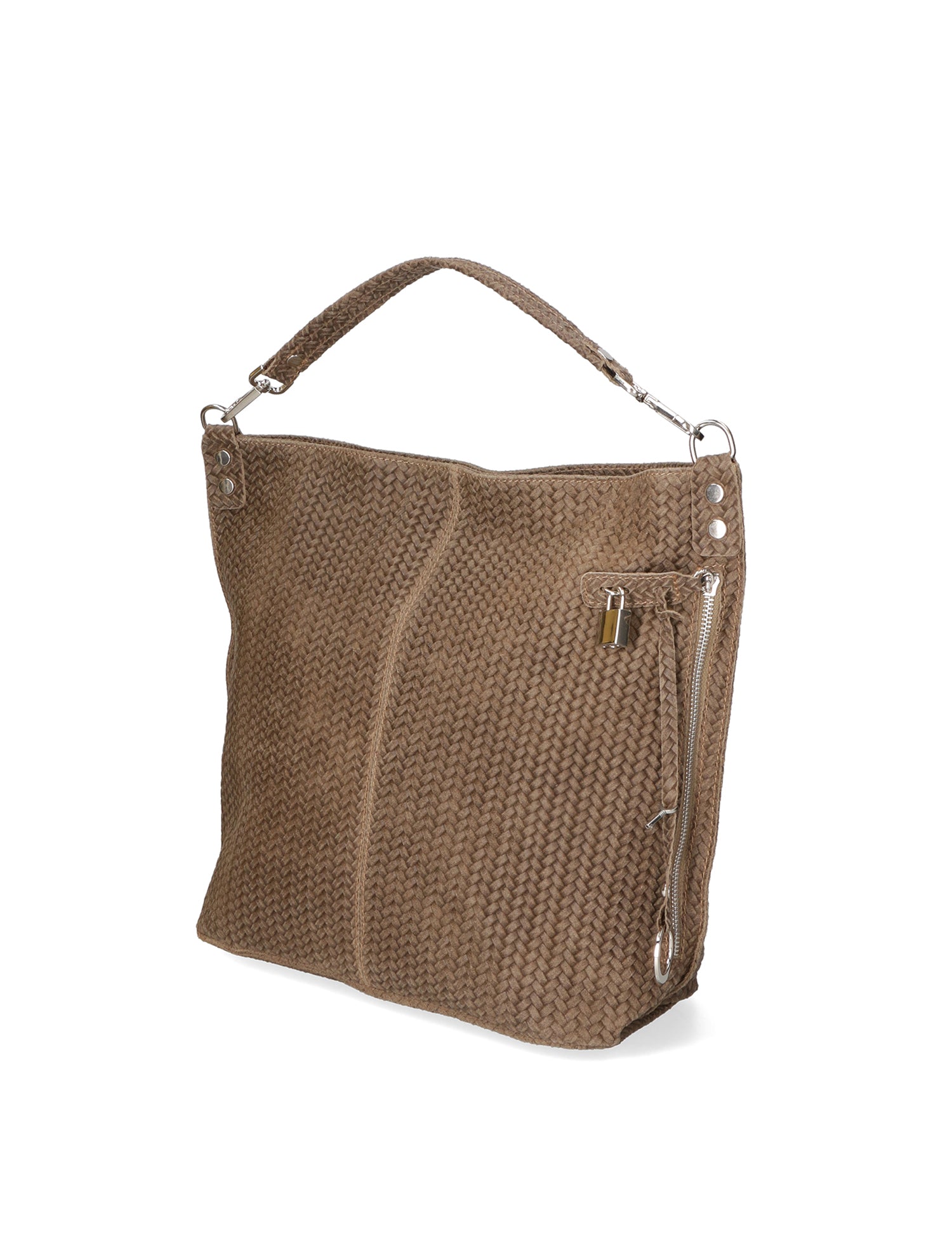 Elga Borsa a spalla da donna Vera pelle 80051-TAUPE Gave Lux