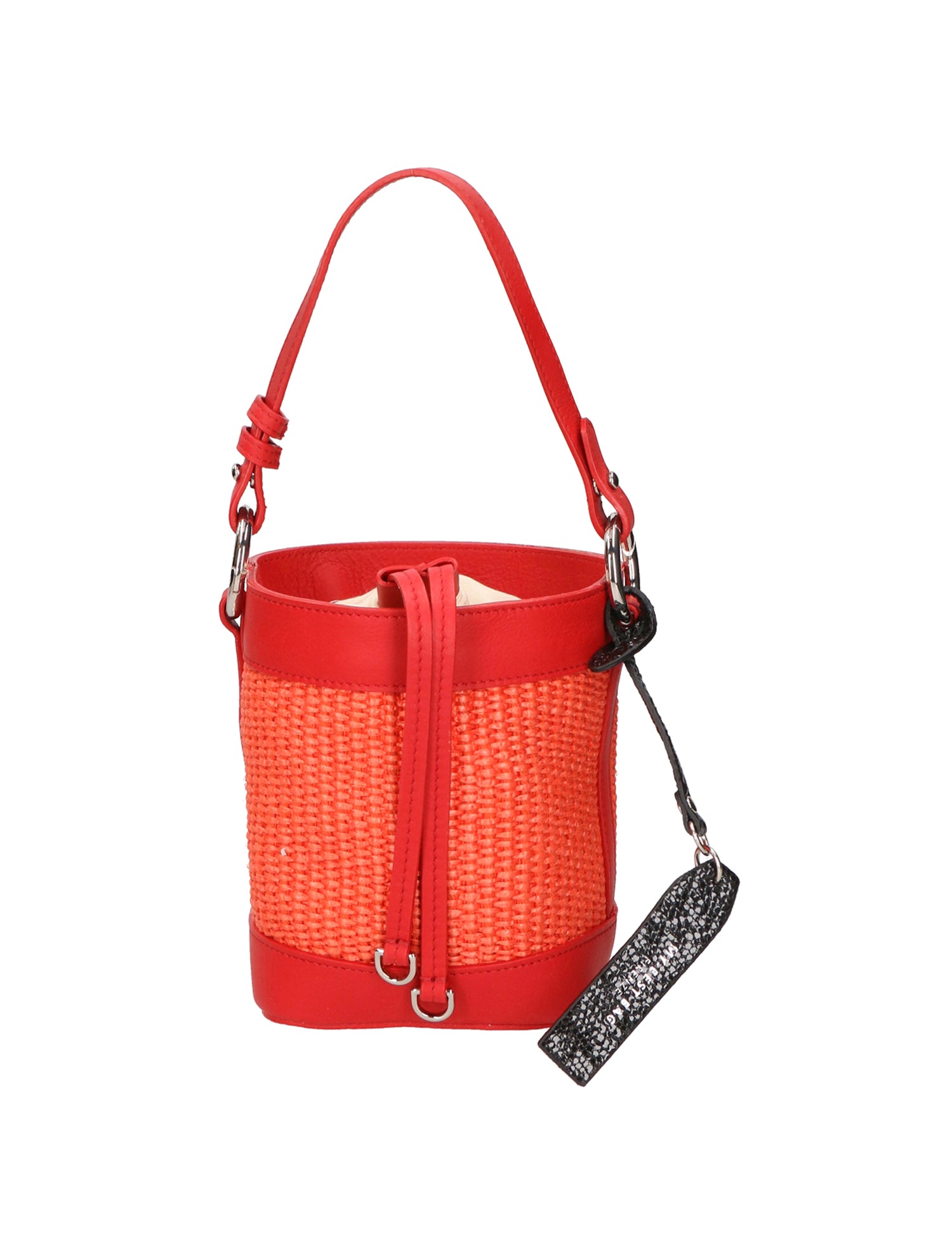 Borsa a secchiello da donna Misto pelle e tessuto MYB-05166-SS-534+S42 CORALLO My Best Bag