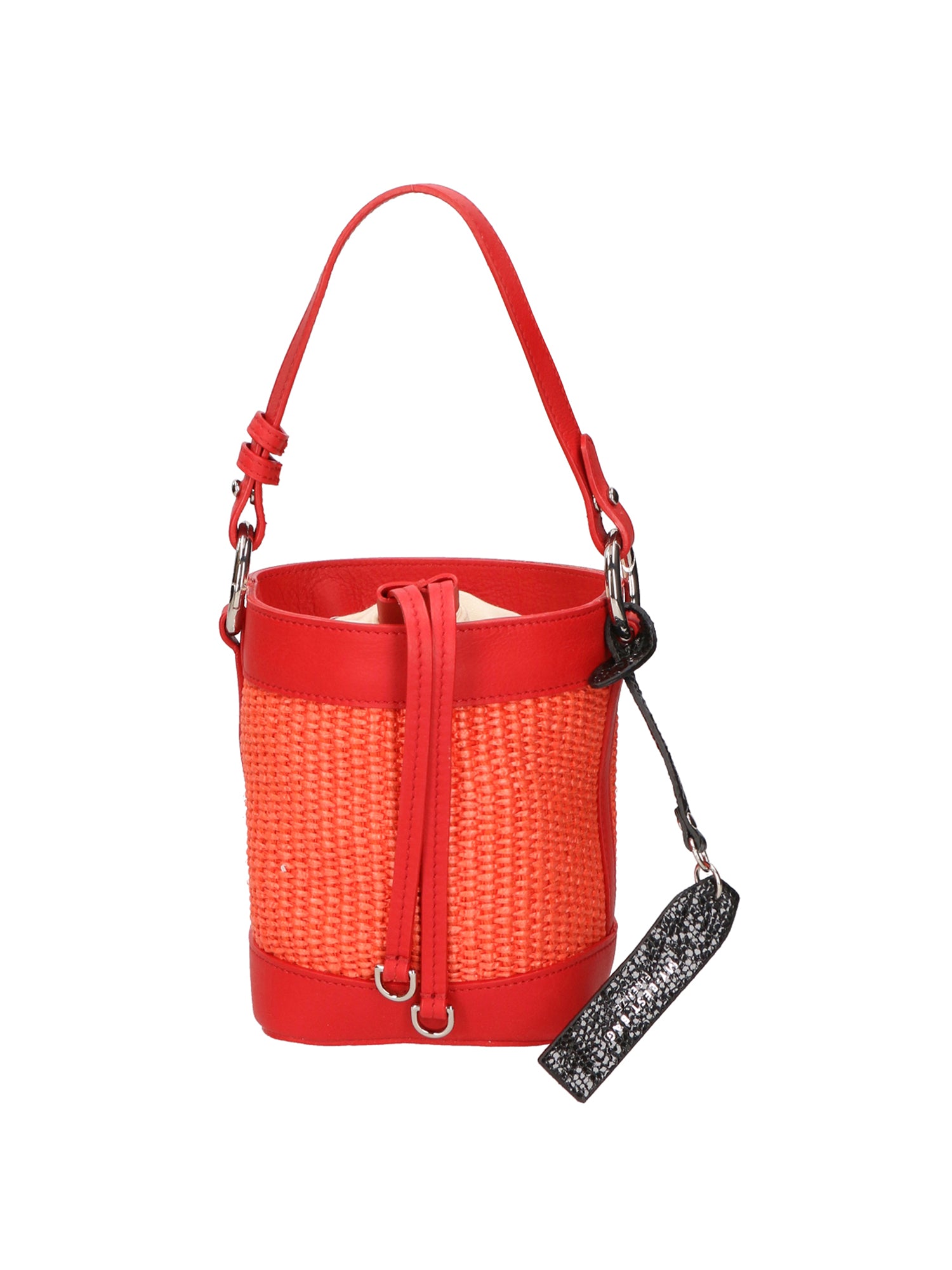 Borsa a secchiello da donna Misto pelle e tessuto MYB-05166-SS-534+S42 CORALLO My Best Bag