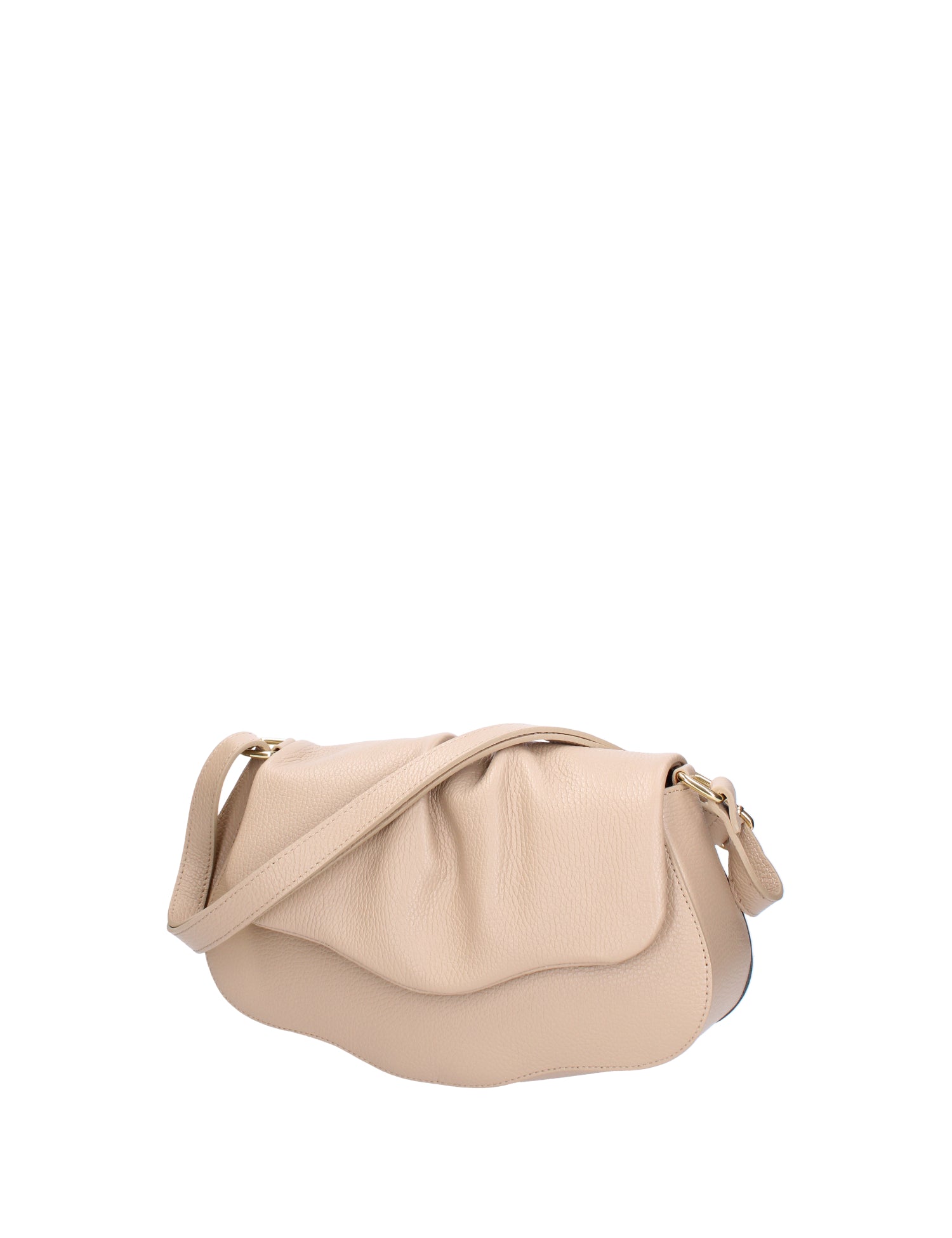 Borsa a spalla da donna Vera pelle 07152-D05 CAPPUCCINO Viola Castellani