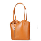 Fabiola Borsa a spalla da donna 100% pelle 9039-CUOIO COGNAC Gave Lux